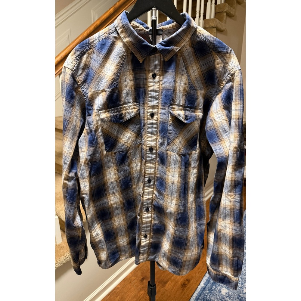Patagonia Mens XL Organic Cotton Western Plaid Long Sleeve Button Down Shirt